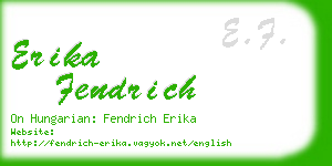 erika fendrich business card